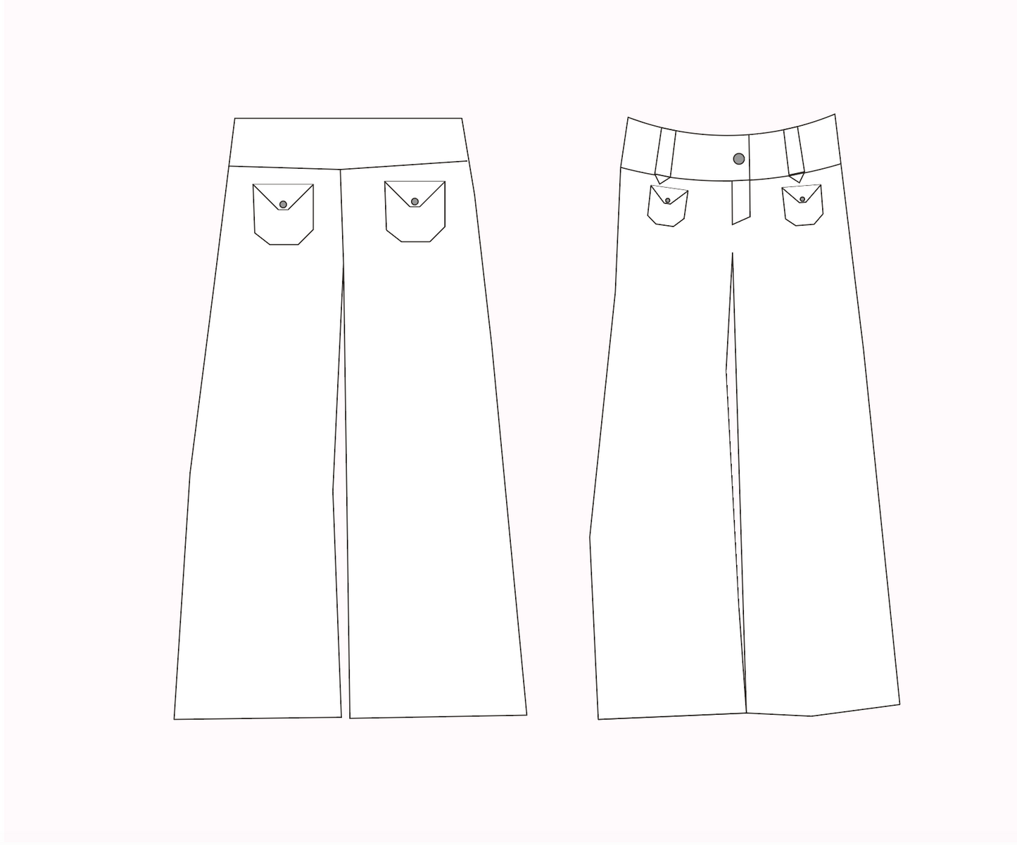 Wide Leg Sophia Trousers Sewing Pattern