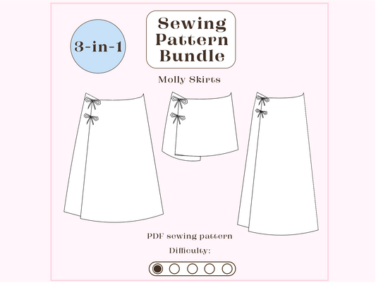 Molly Skirt 3-IN-1 Sewing Pattern Bundle